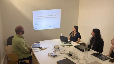 Dr. Lénia Amaral presents her research on tDCS and cognitive processing in the NeuroAdx Lab meeting featured image